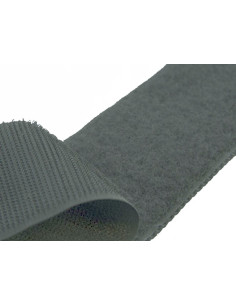 Cinta autoadherente para coser Gris oscuro de 20 mm de ancho por metro