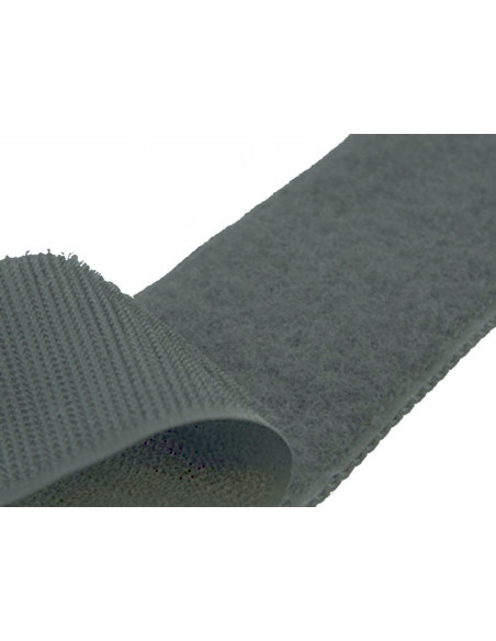 Cinta autoadherente para coser Gris oscuro de 20 mm de ancho por metro