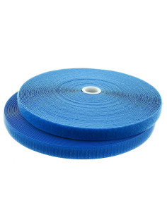 Cinta autoadherente para coser azul real de 20 mm de ancho, rollo de 25 metros.