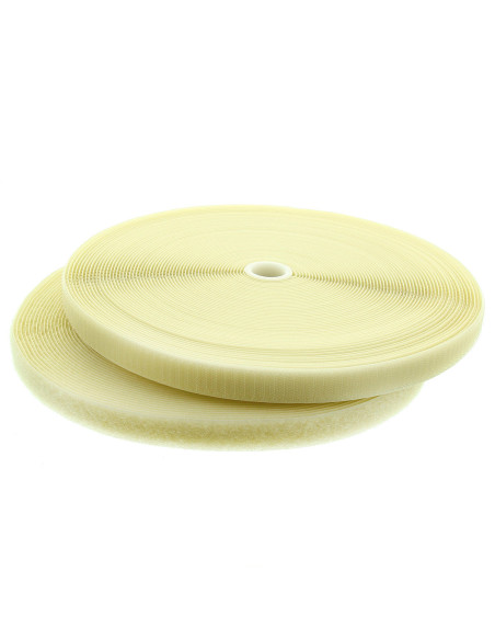 Cinta autoadherente para coser color crudo de 20 mm de ancho, rollo de 25 metros.