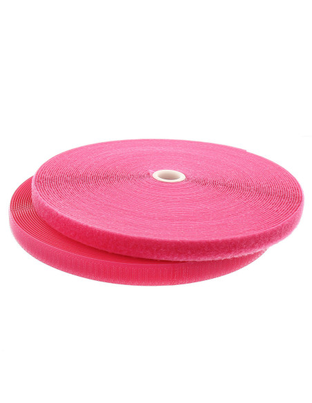 Cinta autoadherente para coser fucsia de 20 mm de ancho, rollo de 25 metros.
