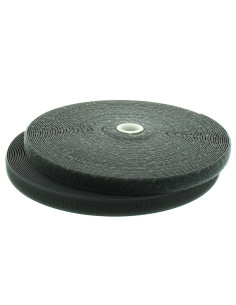Cinta autoadherente para coser gris oscuro de 20 mm de ancho, rollo de 25 metros.