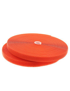 Cinta autoadherente para coser naranja de 20 mm de ancho, rollo de 25 metros.