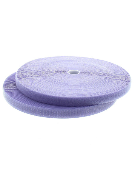 Cinta autoadherente para coser color malva de 20 mm de ancho, rollo de 25 metros.