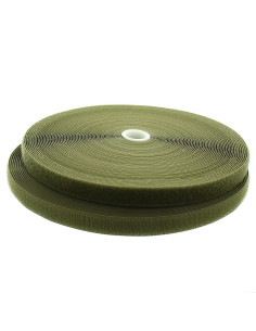 Cinta autoadherente para coser caqui de 20 mm de ancho, rollo de 25 metros.