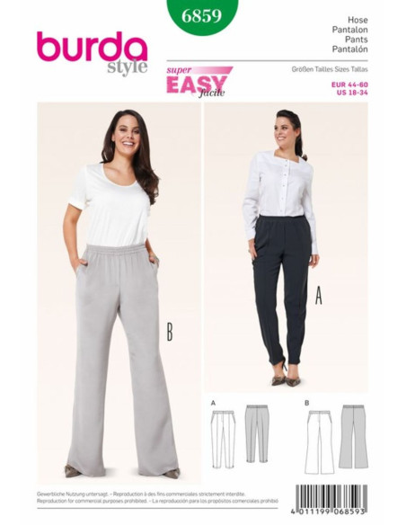 Patrón de pantalón - Burda 6859