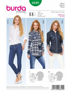 Patrón de blusa - Burda 6849