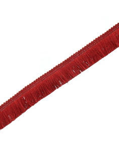 Flequillo de lujo 30 mm - Rojo