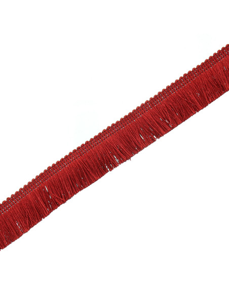 Flequillo de lujo 30 mm - Rojo