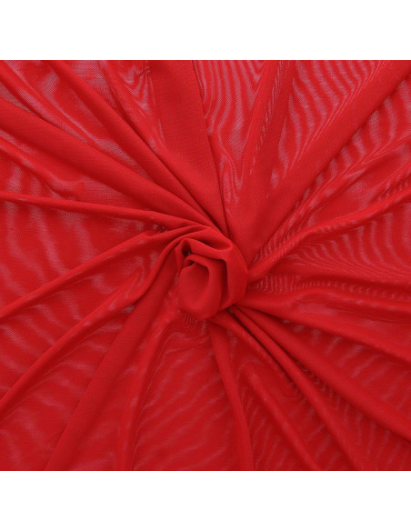 Tejido de lencería Powermesh - Rojo