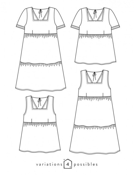 Patrón de blusa o vestido Astree - Atelier Scämmit