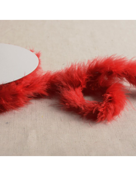 Plumas de marabú - Rollo de 5 m - Rojo