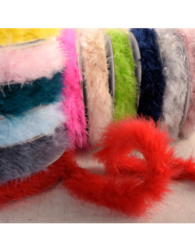 Plumas de marabú - Rollo de 5 m - Marfil