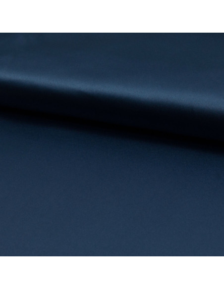 Tejido satinado elástico - Azul denim