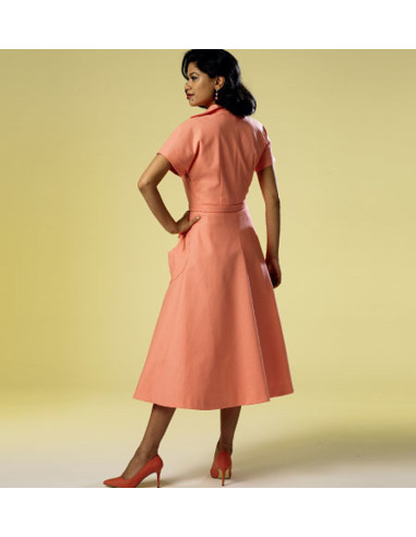 Patrón de vestido y cinturón - Butterick 6055