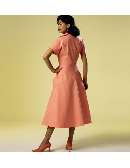 Patrón de vestido y cinturón - Butterick 6055