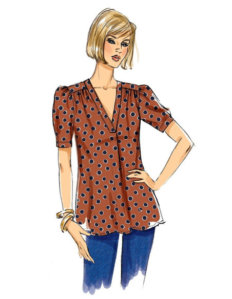Patrón de blusa - Butterick 6855