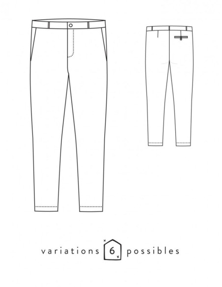 Patrón de pantalón Attitude - Atelier Scämmit