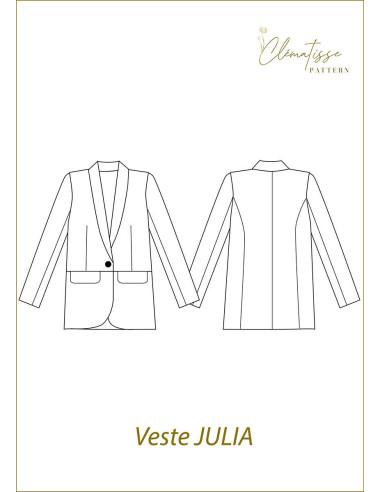 Patrón de chaqueta Julia - Clématisse Pattern