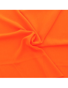 Tejido de muselina - Naranja fluorescente