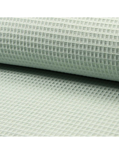 Tela de paño de nido de abeja - Verde gris claro