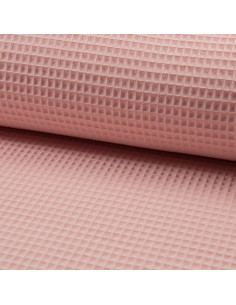 Tela de paño nido de abeja - Rosa empolvado