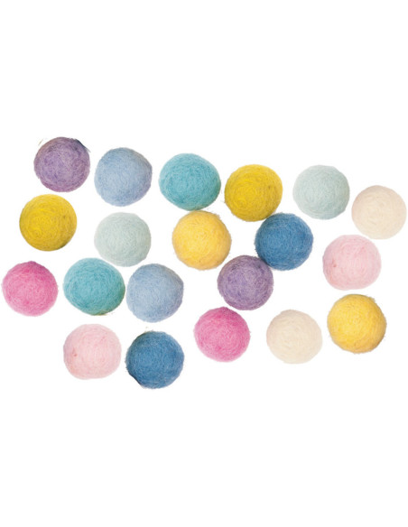Bolas de fieltro - Mezcla pastel