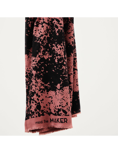 Tejido de crepé de viscosa Shadow Splash - Rosa palo