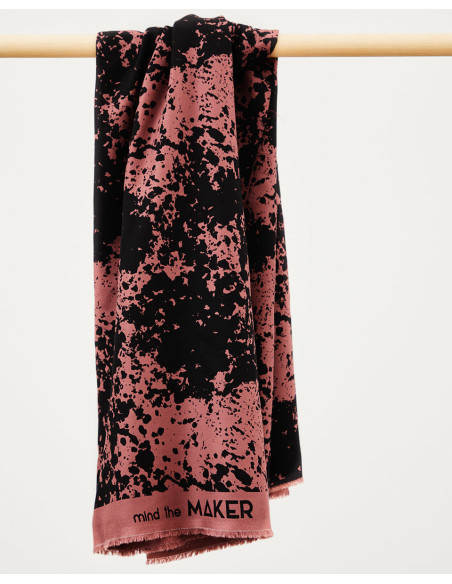 Tejido de crepé de viscosa Shadow Splash - Rosa palo