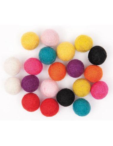 Bolas de fieltro - Mezcla multicolor