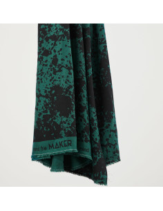 Tejido de crepé de viscosa Shadow Splash - Verde botella