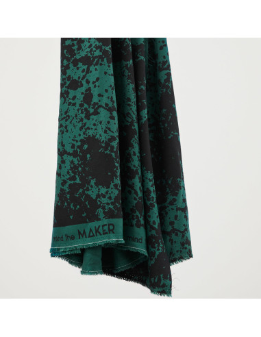 Tejido de crepé de viscosa Shadow Splash - Verde botella