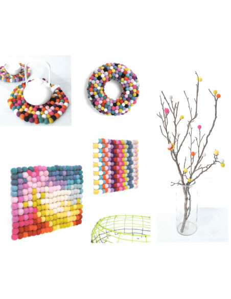 Bolas de fieltro - Mezcla multicolor