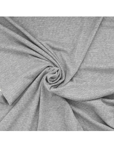 Tejido de punto a rayas con lurex - Gris