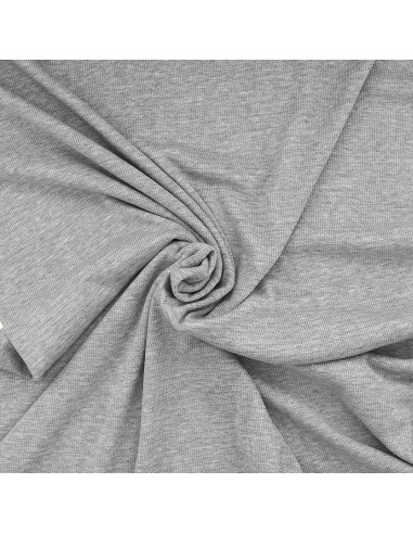Tejido de punto a rayas con lurex - Gris