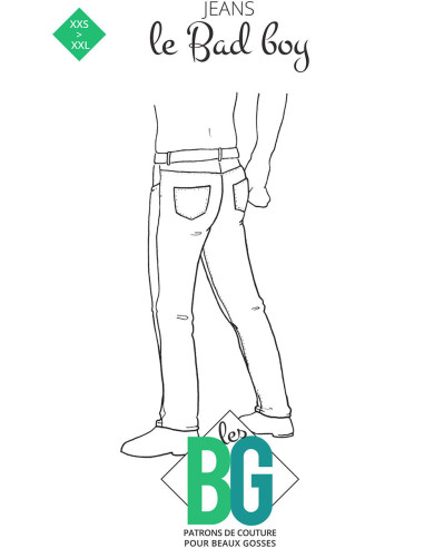 Patrón de jeans Le Bad Boy - Les BG