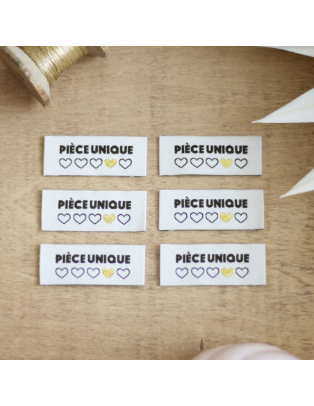 Lote de 6 etiquetas para coser - Pieza única