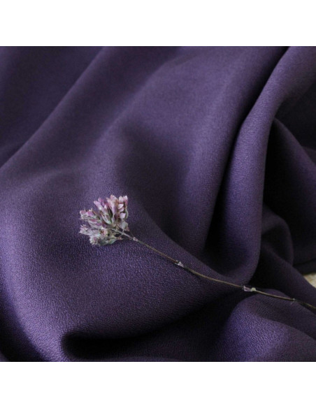 Tejido de crepé de viscosa violeta - Églantine & Zoé