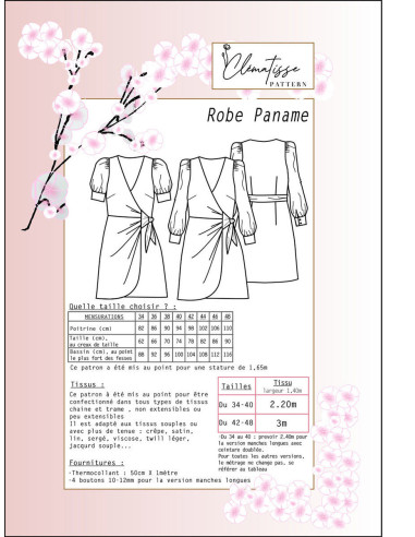 Patrón de vestido Paname - Clématisse Pattern