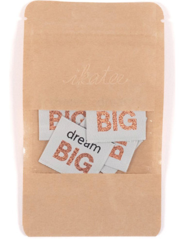 Juego de 5 etiquetas tejidas - Dream Big