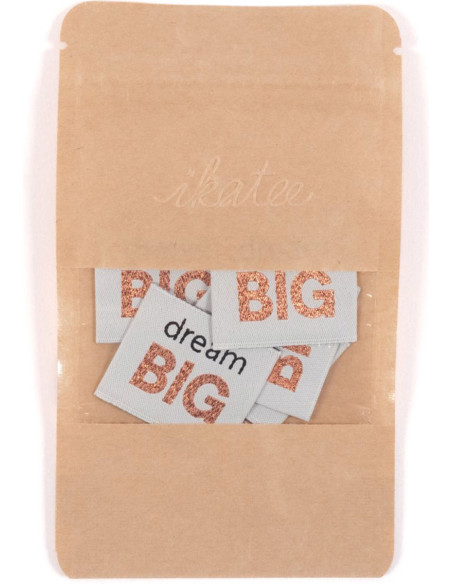 Juego de 5 etiquetas tejidas - Dream Big