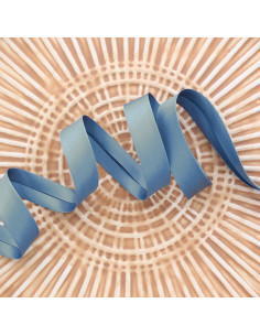 Cinta al bies de satén - Gris azul