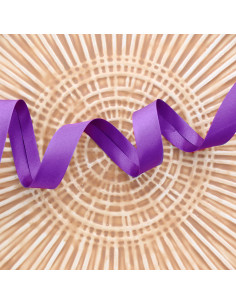 Cinta al bies de satén - Violeta