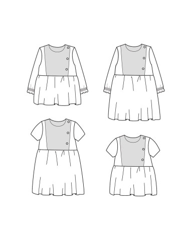 Patrón de blusa o vestido Palermo - Ikatee