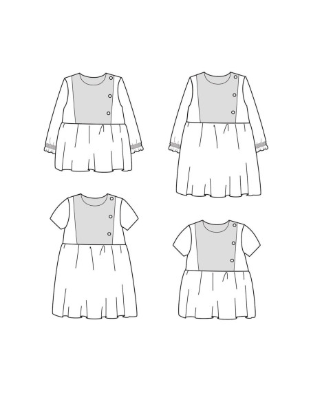 Patrón de blusa o vestido Palermo - Ikatee