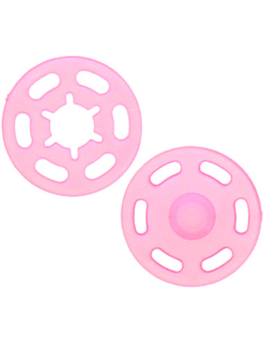 Botón a presión de plástico - Rosa