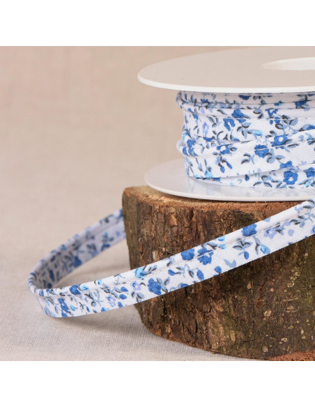 Piping floral - Azul