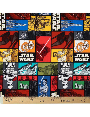 Tejido de punto Star Wars - Personajes coloridos