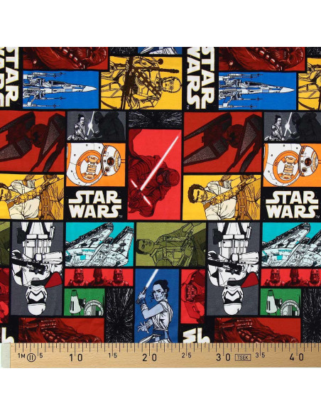 Tejido de punto Star Wars - Personajes coloridos
