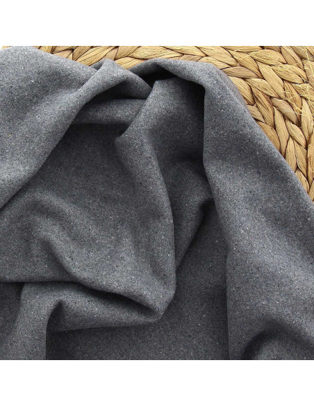 Tela de paño de lana para abrigo - Gris